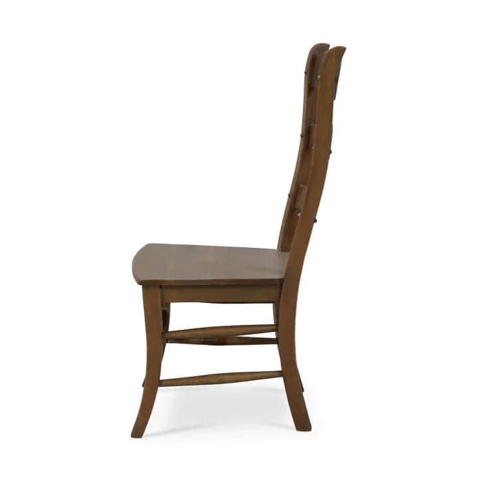 Peg & Dowel Ladder Back w/ Wood Seat-Bramble-BRAM-25652STW-Dining ChairsStraw Wash-2-France and Son