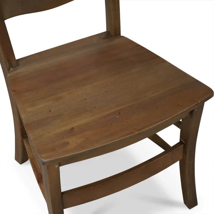 Peg & Dowel Ladder Back w/ Wood Seat-Bramble-BRAM-25652STW-Dining ChairsStraw Wash-6-France and Son