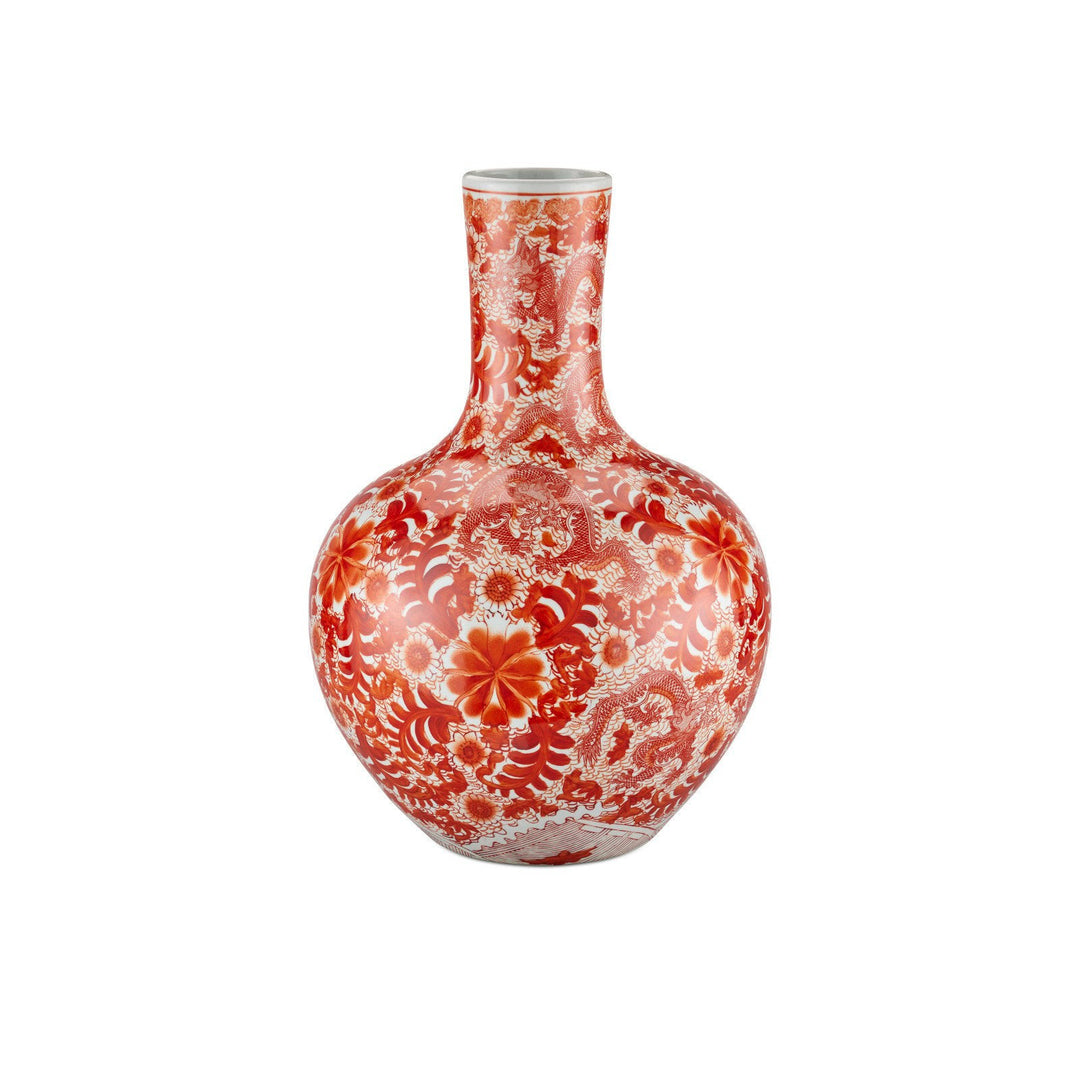 Biarritz Coral Fern Long Neck Vase