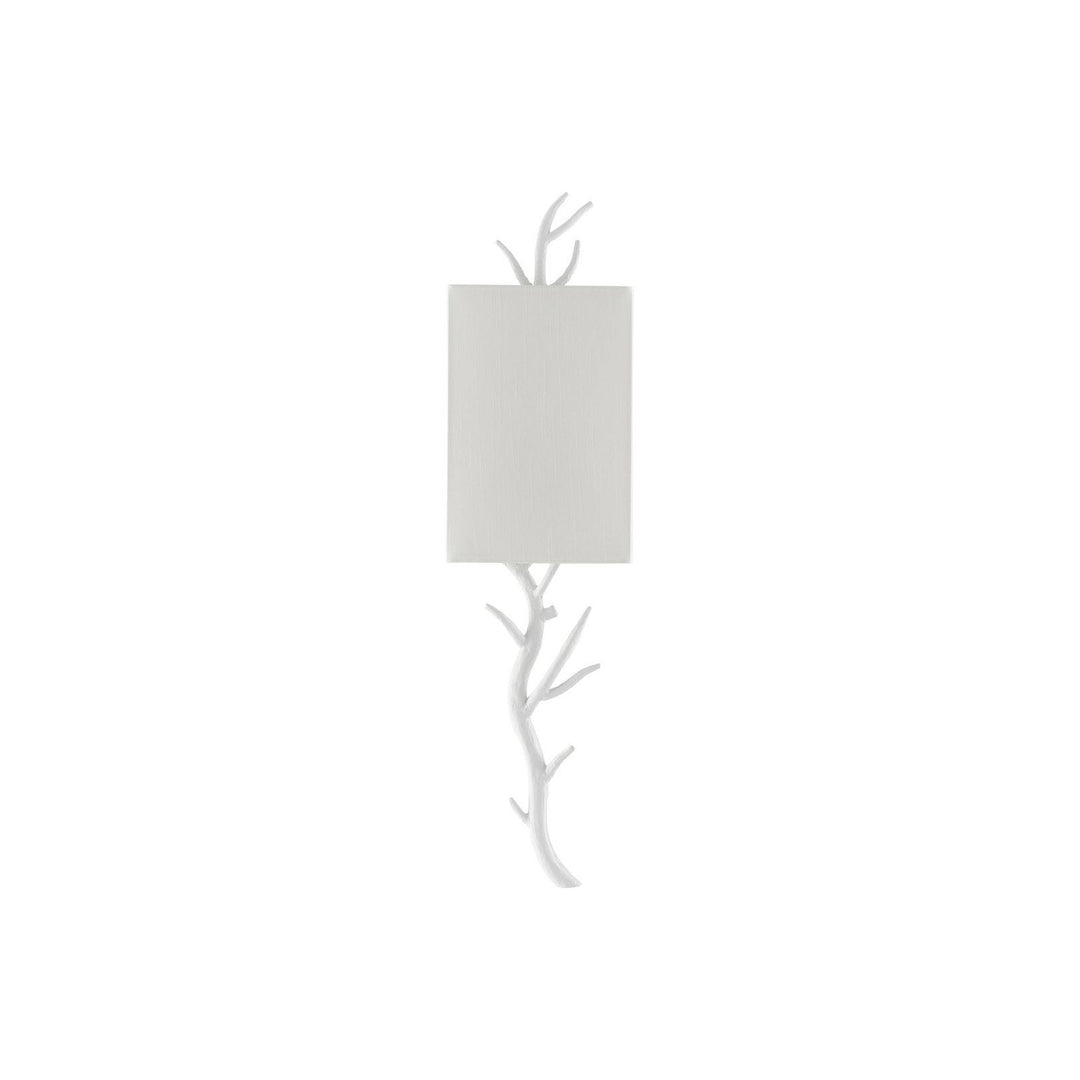 Baneberry White Wall Sconce, White Shade, Right