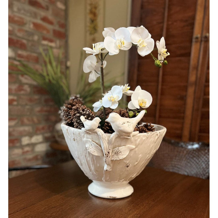 Ceramic Centerpiece with Birds