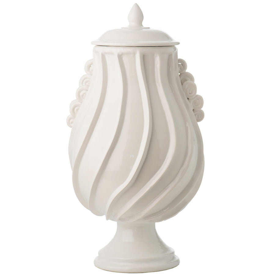 Santa Barbara Urn-ABIGAILS-ABIGAILS-260176-VasesMatte White-1-France and Son