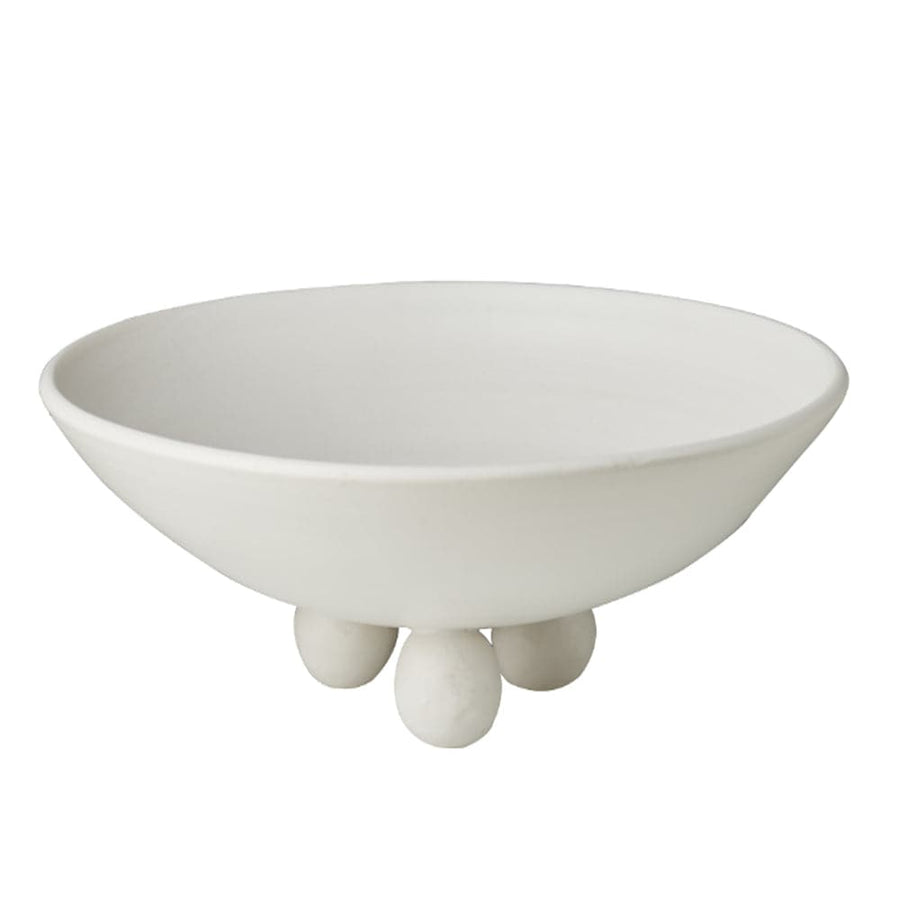 Catalina Footed Plate, Matte White-ABIGAILS-ABIGAILS-260203-BowlsPlate-1-France and Son