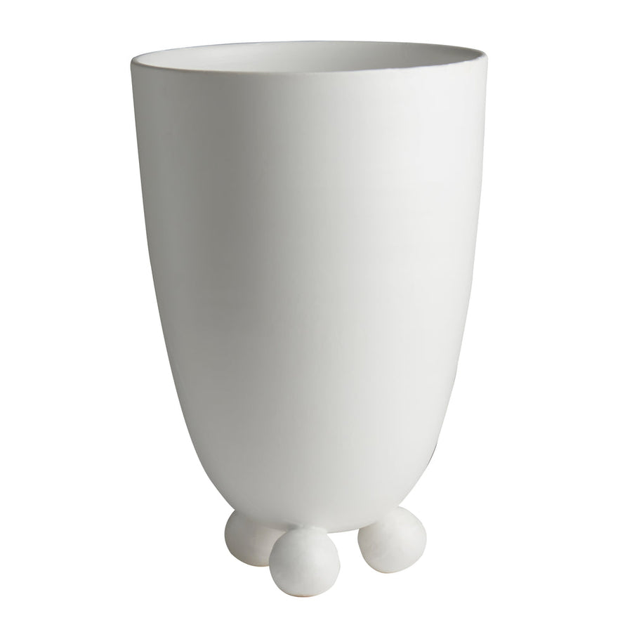 Catalina Footed Vase, Matte White-ABIGAILS-ABIGAILS-260205-Vases-1-France and Son