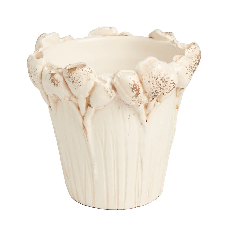 Les Fleur Ivory Cachepot, Flowers