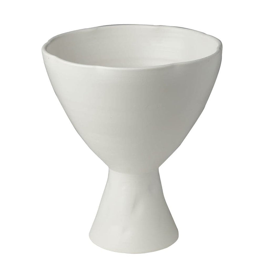 Laguna Footed Compote Large-ABIGAILS-ABIGAILS-260259-Decorative ObjectsMatte White-1-France and Son