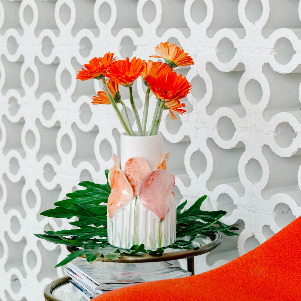 Vases Colorful Flower Vase with Vibrant Petals