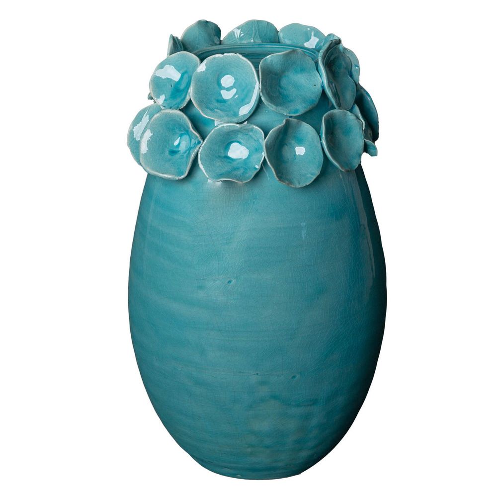 Vases Vase with Petals, Turquoise