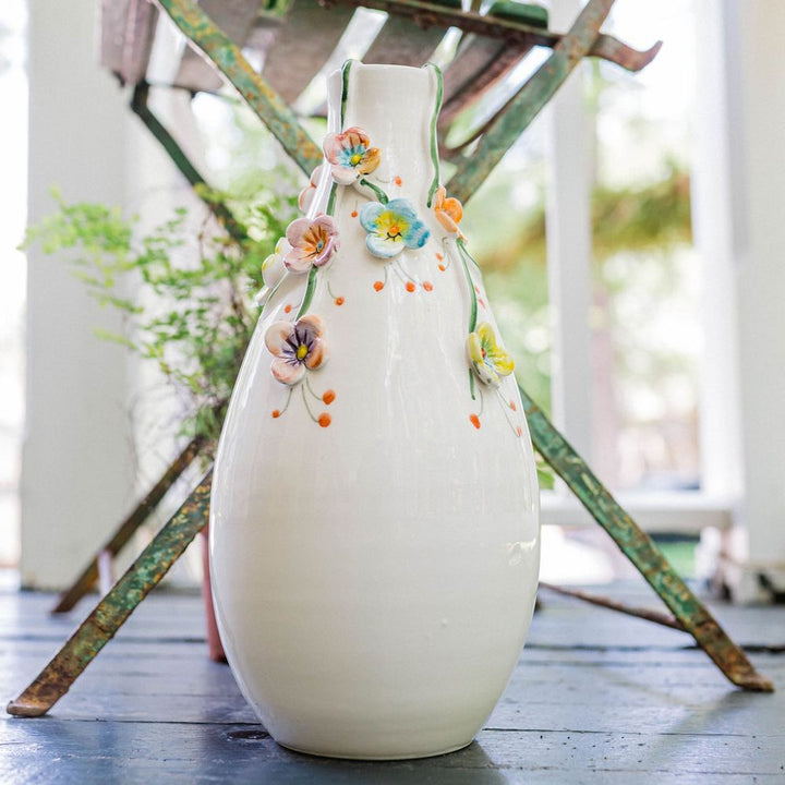 Vases Colorful Flower Vase with Multi-Colored Small Flowers
