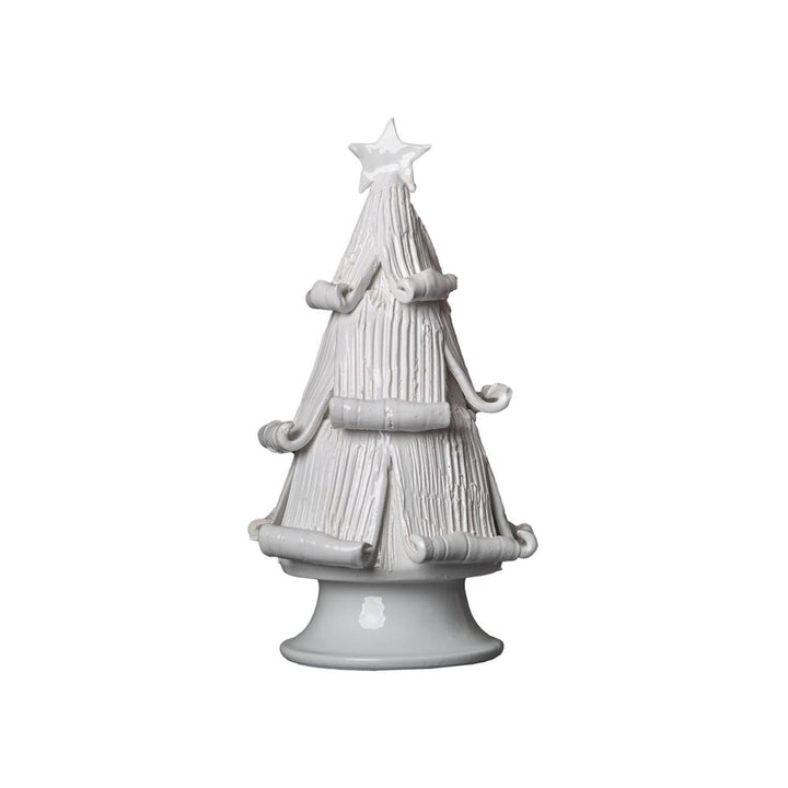 Decorative Objects White Christmas Tree with Curled Branches, Medium