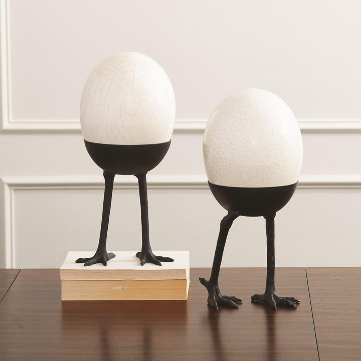 Decorative Objects Ostrich Egg on Legs-Walking