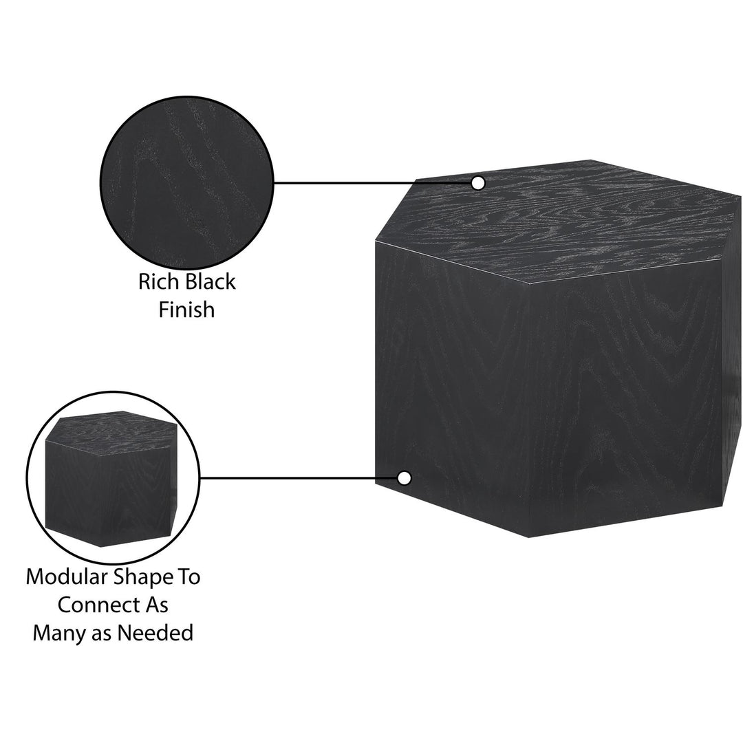 Eternal Oak Wood Coffee Table — Black