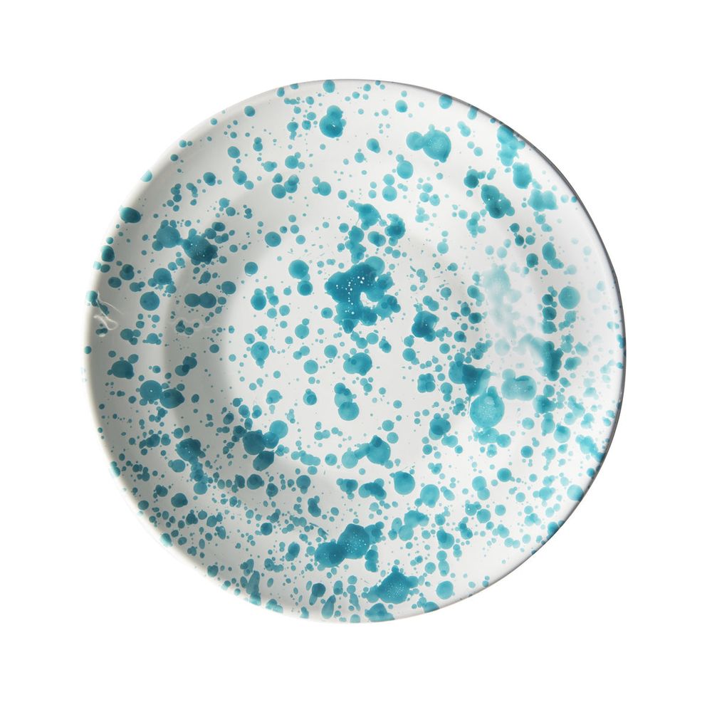 Taverna Speckled Soup Bowl, Turquoise/White, Set of 4