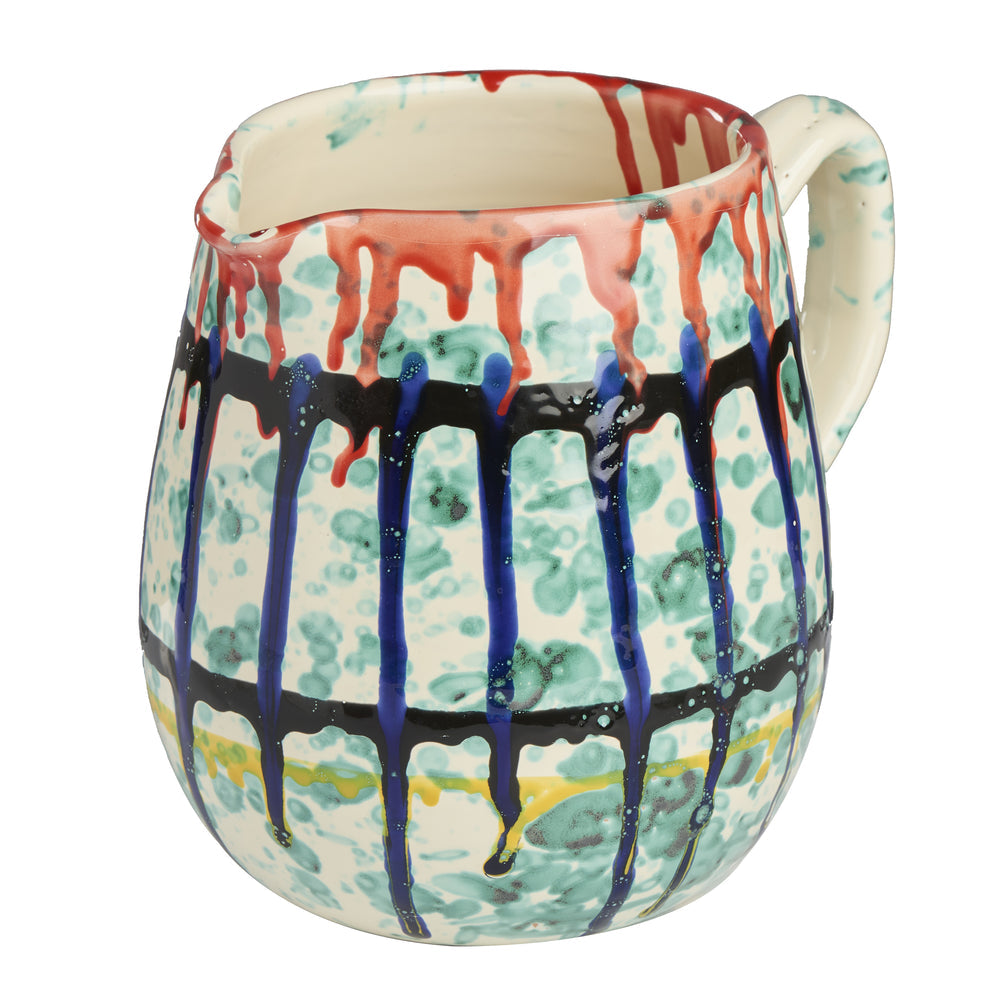 Taverna Multi-Color Drip Pitcher-ABIGAILS-ABIGAILS-264017-Decor-1-France and Son