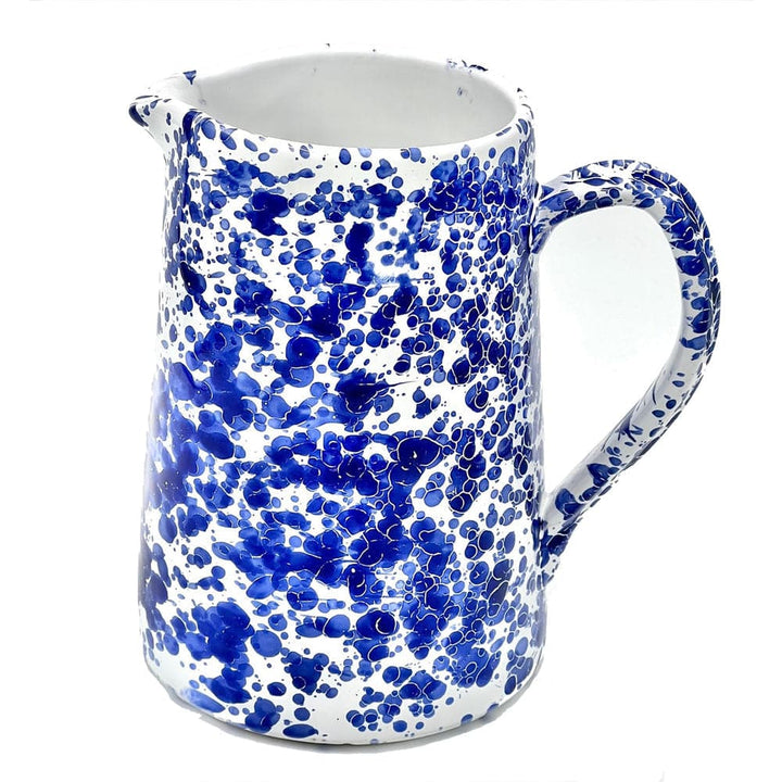 Taverna Speckled Pitcher, Orange/Gray - Cobalt/White-ABIGAILS-ABIGAILS-264023-Decorative ObjectsBlue-3-France and Son