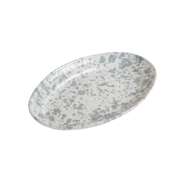 Taverna Speckled Oval Platter-ABIGAILS-ABIGAILS-264044-TraysGray/White-3-France and Son