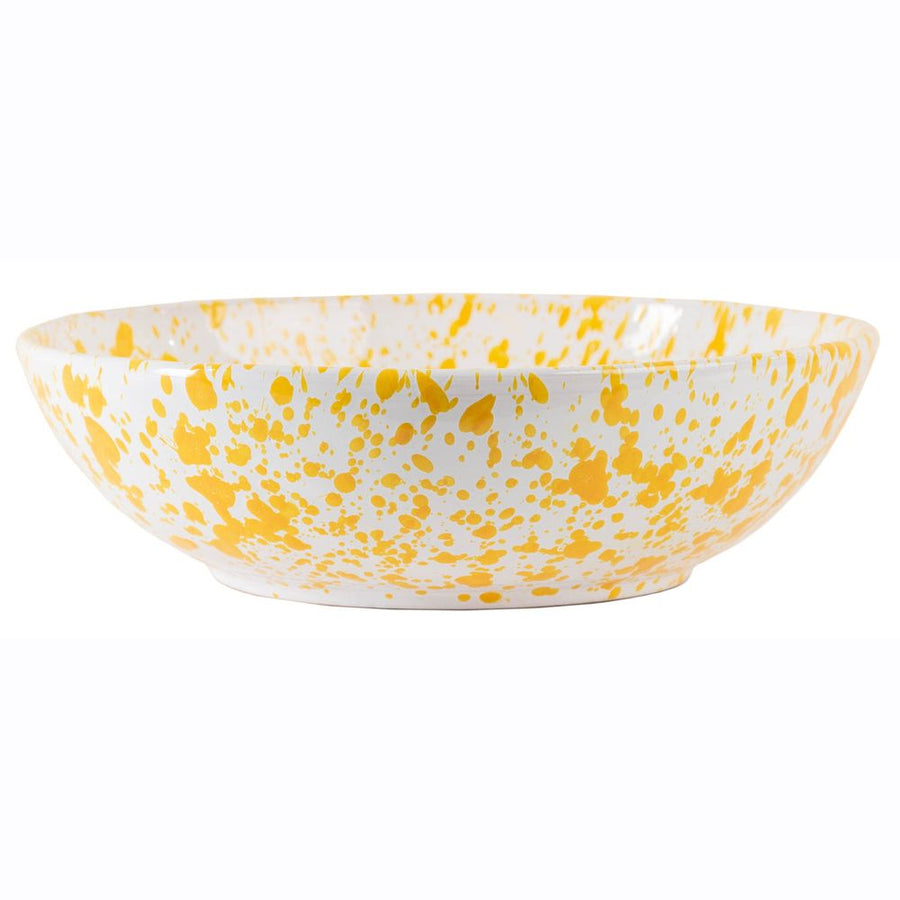 Bowls Taverna Speckled Serving Bowl, Yellow/White