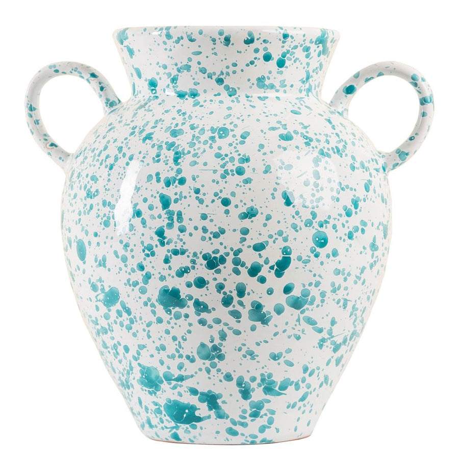 Jars Taverna Speckled Two Handled Jug, Turquoise/White