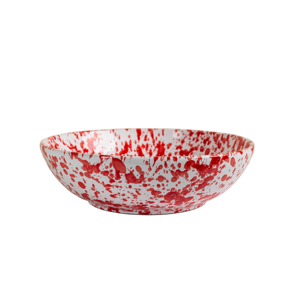 Taverna Speckled Serving Bowl-ABIGAILS-ABIGAILS-264057-Decorative ObjectsRed/White-4-France and Son