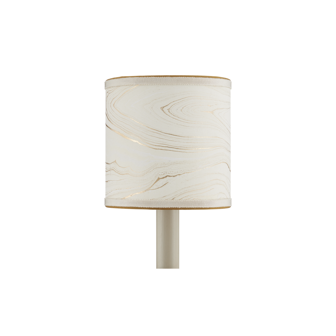 Marble Cream Paper Drum Chandelier Shade