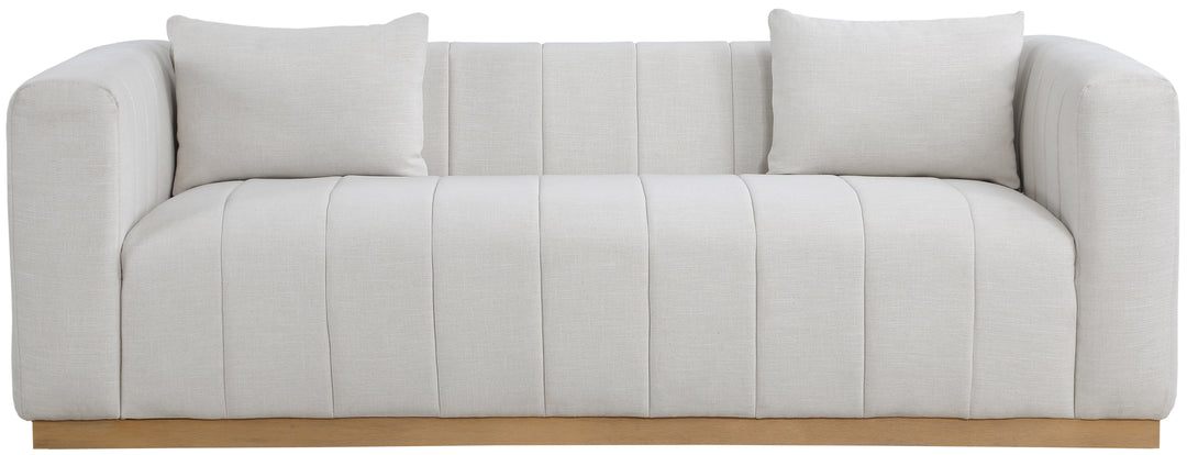 Lucid 90.5" Linen Textured Fabric Upholstered Sofa