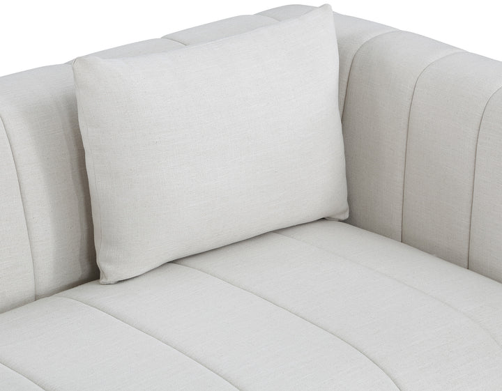 Lucid 90.5" Linen Textured Fabric Upholstered Sofa