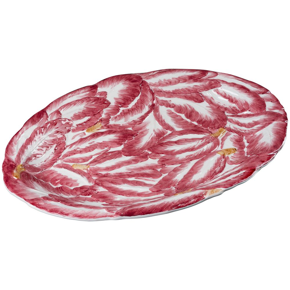 Salad Plates Compagnia Platter, Pink Radish, Large