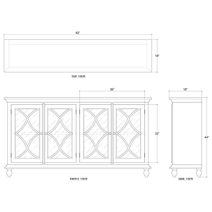 Hamilton 4 Door Buffet-Bramble-BRAM-26555STW-HRW-LDT-Console Tables-7-France and Son