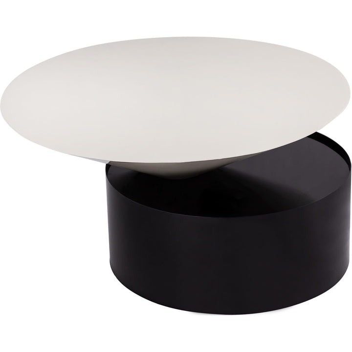 Damon Iron Coffee Table — White / Black