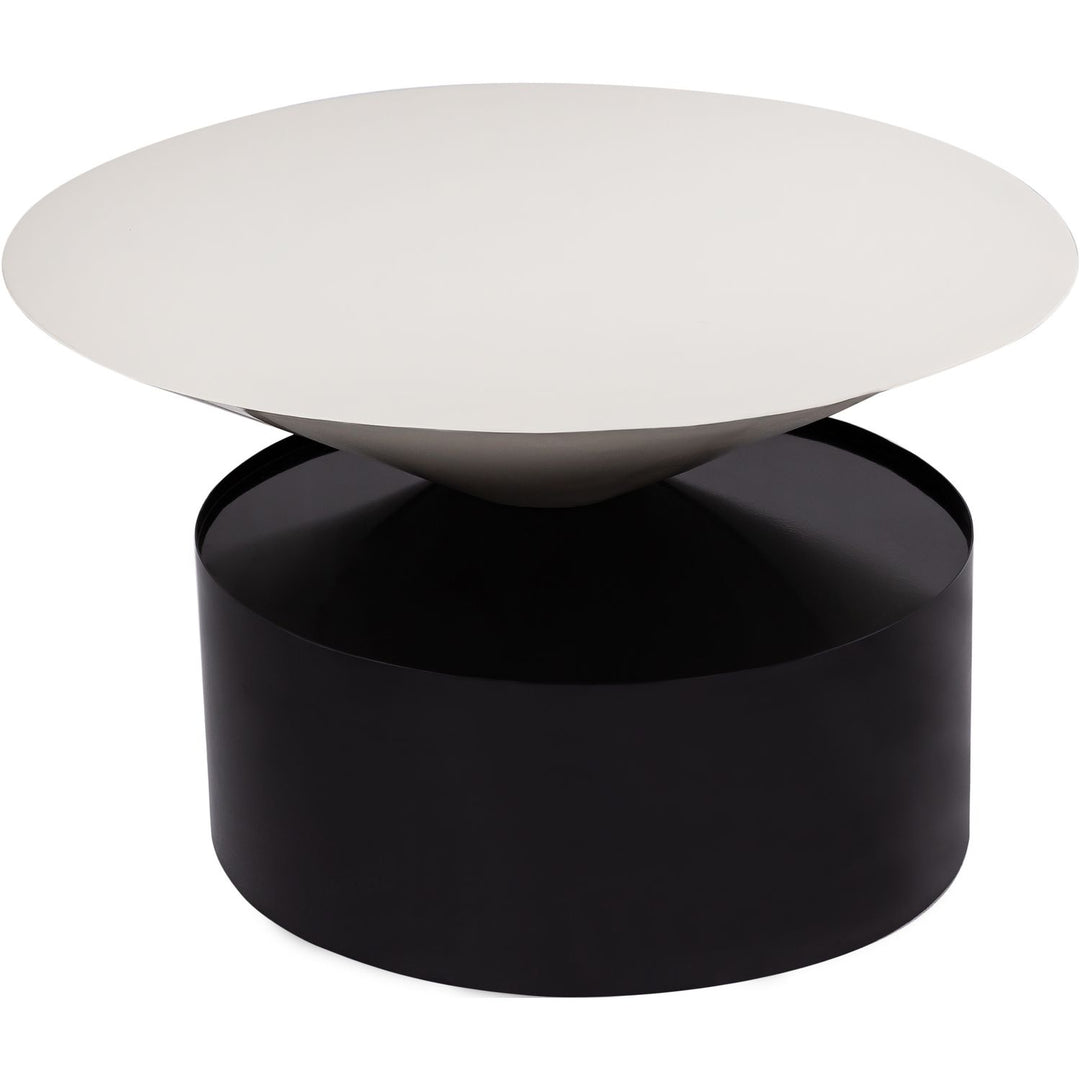 Damon Iron Coffee Table — White / Black