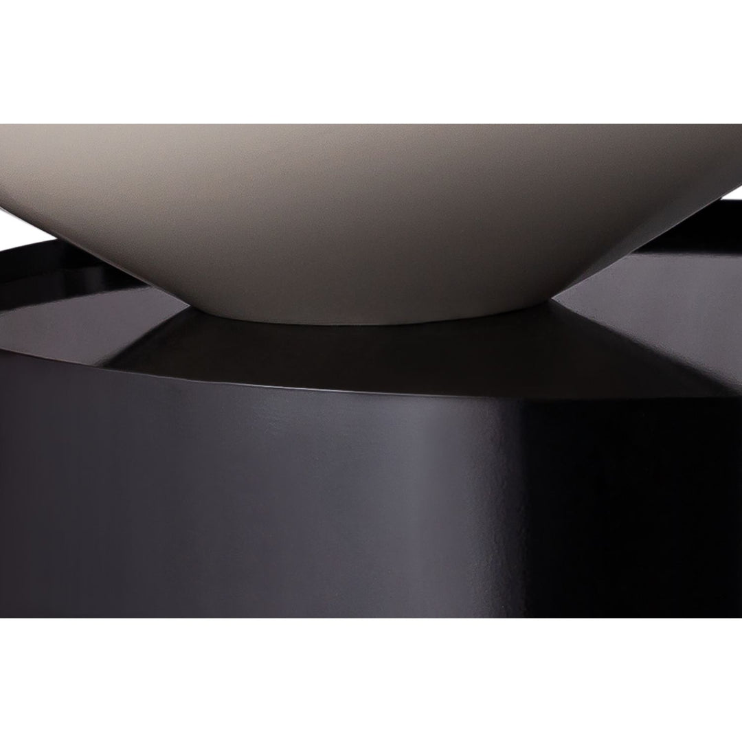 Damon Iron Coffee Table — White / Black