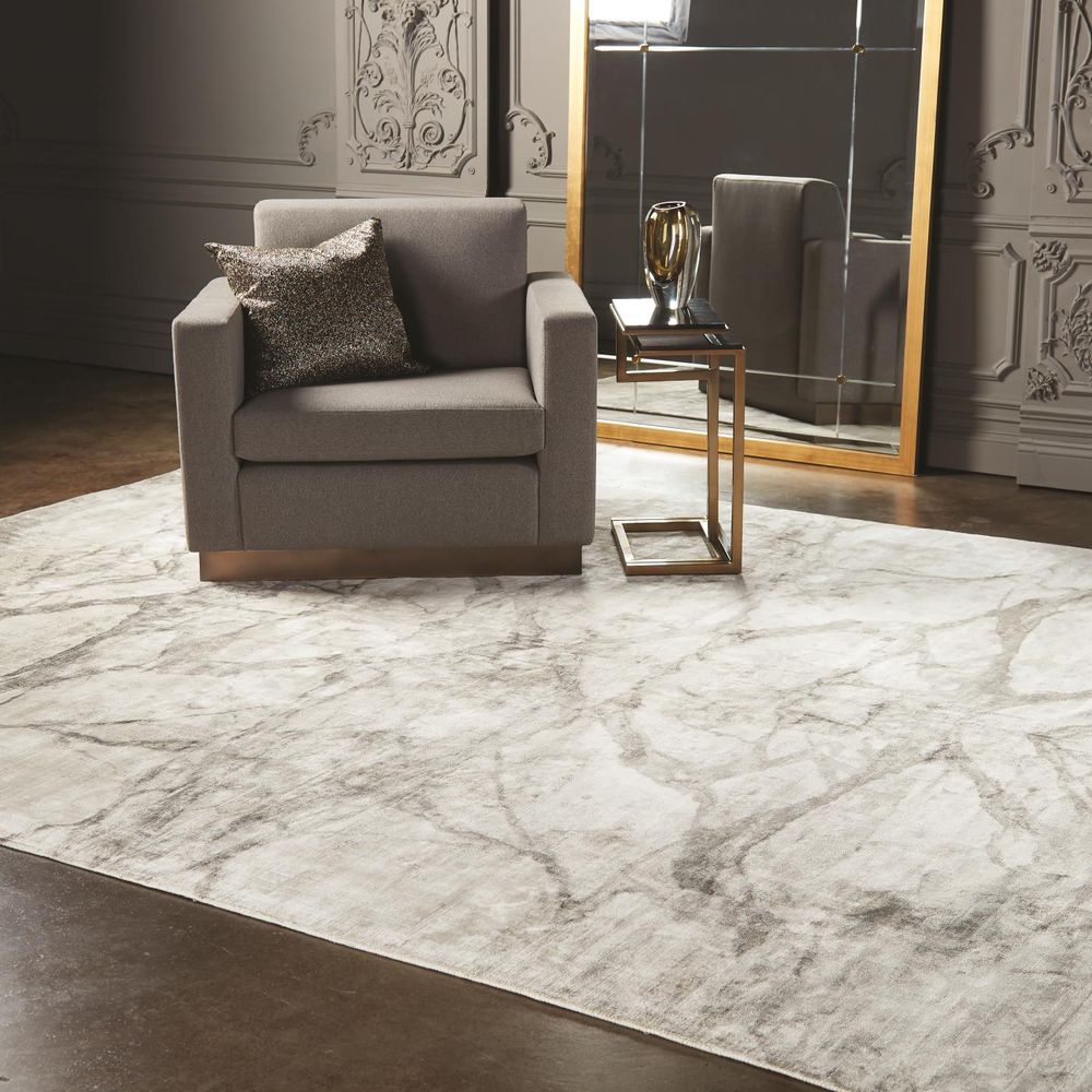 Mirror Match Marble Rug-Neutrals-5 x 8