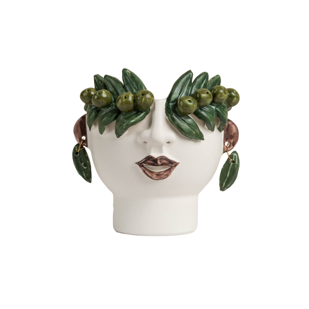 Indoor Planters Studio Z Cachepot, Small Head with Olives