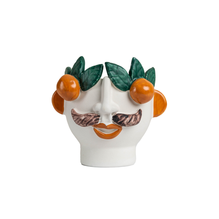 Indoor Planters Studio Z Cachepot, Small Head with Mandarins