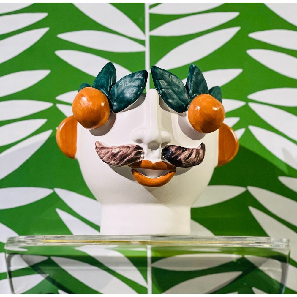 Indoor Planters Studio Z Cachepot, Small Head with Mandarins