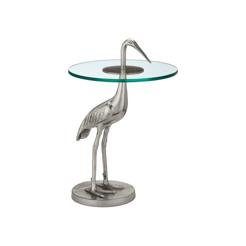 Side Tables Crane Silver Accent Table