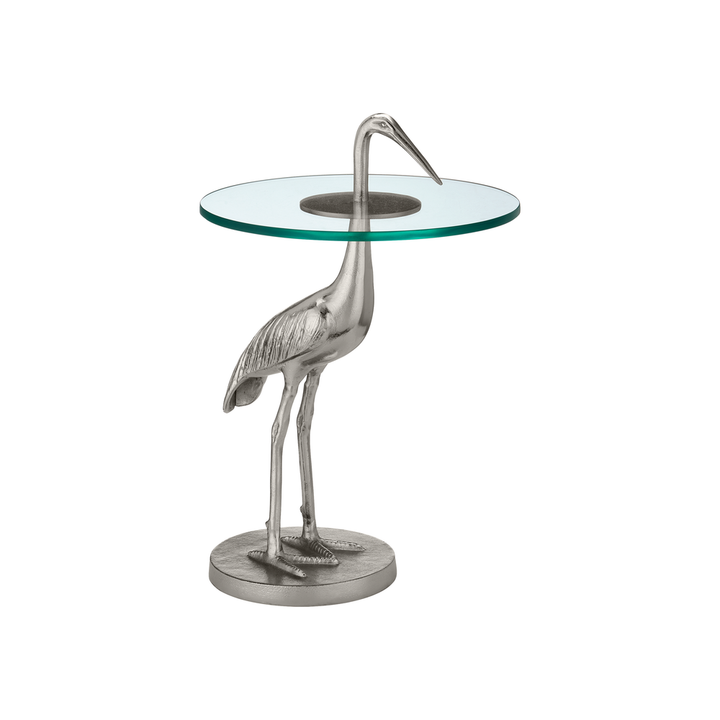 Side Tables Crane Silver Accent Table