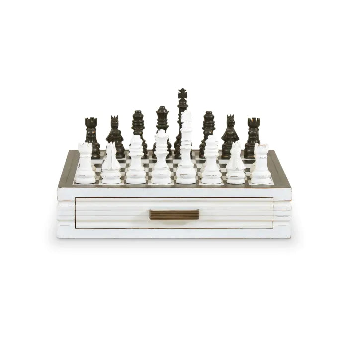 Anna Chess Set-Bramble-BRAM-26916WHDBHD--GamesBlack & White-2-France and Son