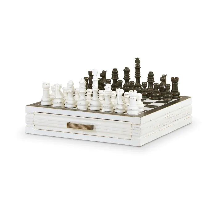Anna Chess Set-Bramble-BRAM-26916WHDBHD--GamesBlack & White-1-France and Son