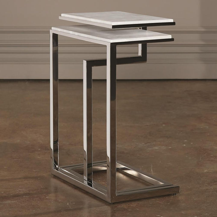 Side Tables S/2 C-Nesting Tables-Nickel