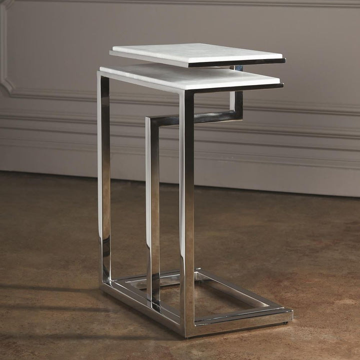 Side Tables S/2 C-Nesting Tables-Nickel