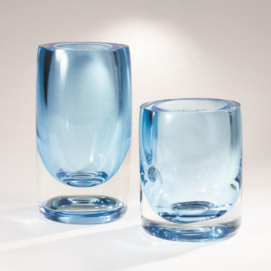 Vases Thick Cylinder Vase-Powder Blue/Light Blue-Sm