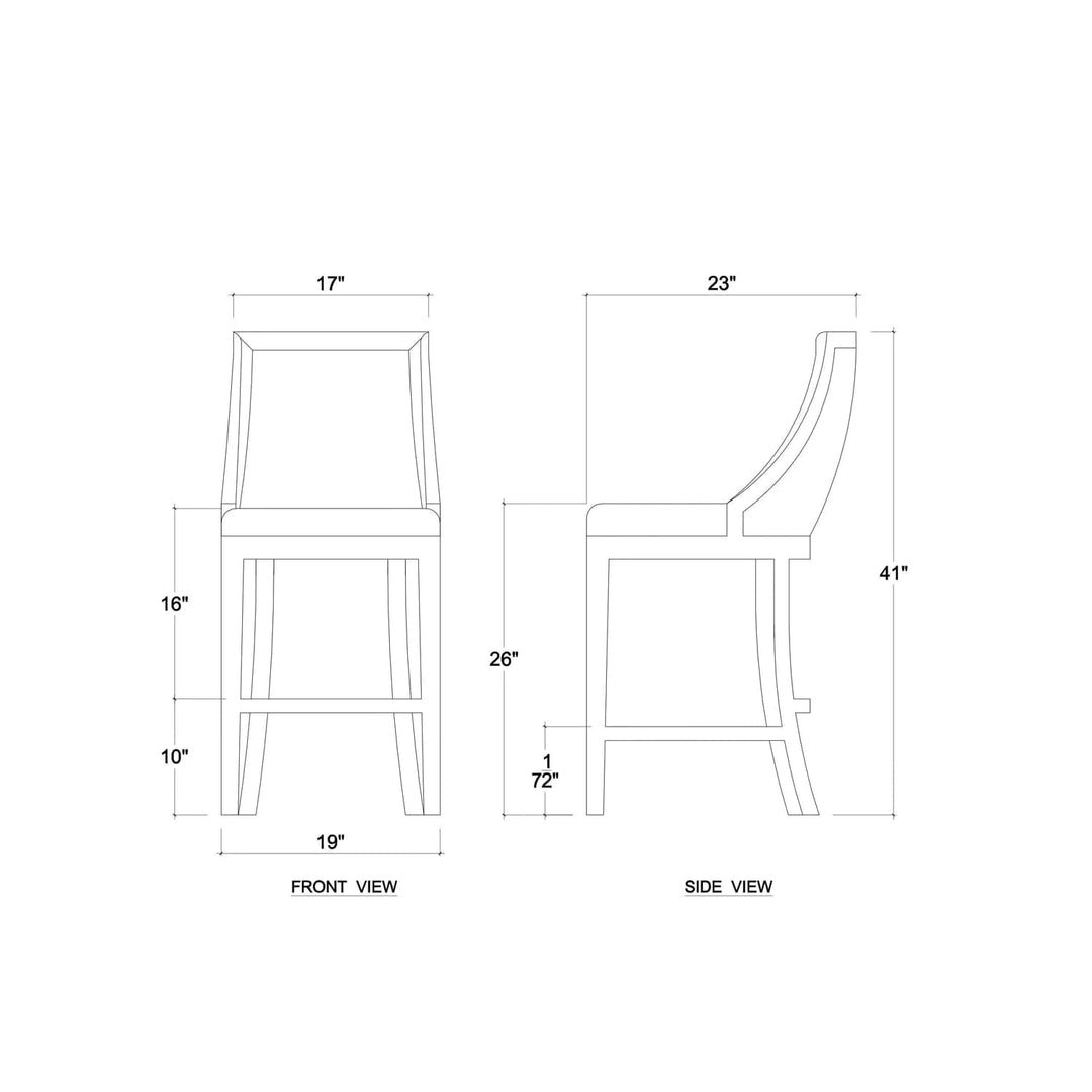 Monarch Counter Stool-Bramble-BRAM-27180STWSF204--Stools & Ottomans-3-France and Son