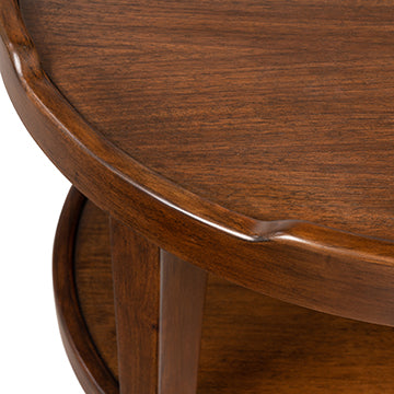 Crenellated Round End Table - image 5