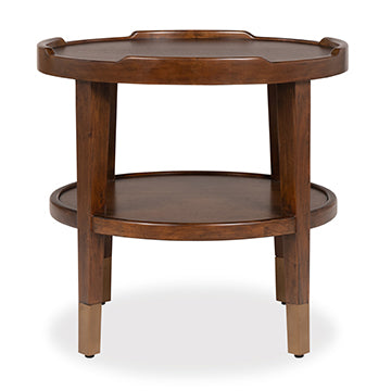 Crenellated Round End Table - 27192-900-001