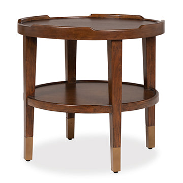 Crenellated Round End Table - image 2