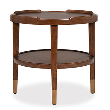 Crenellated Round End Table - image 3