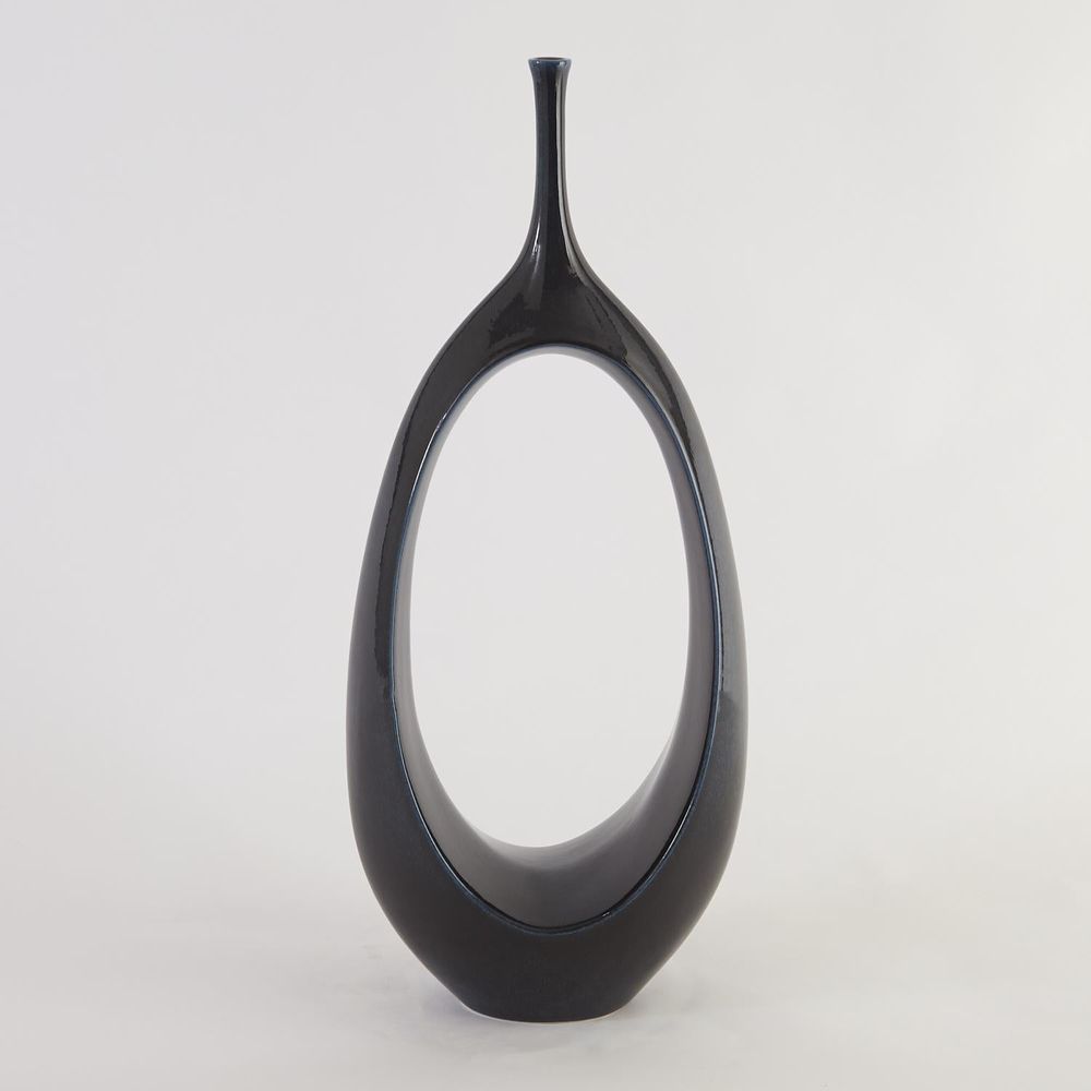 Open Oval Ring Vase-Celestial-Lg