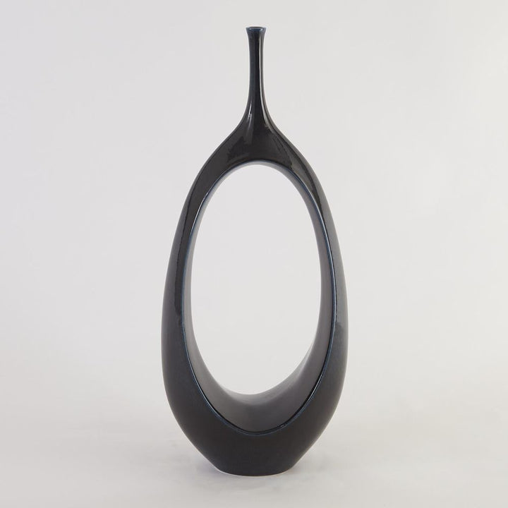 Open Oval Ring Vase-Celestial-Lg