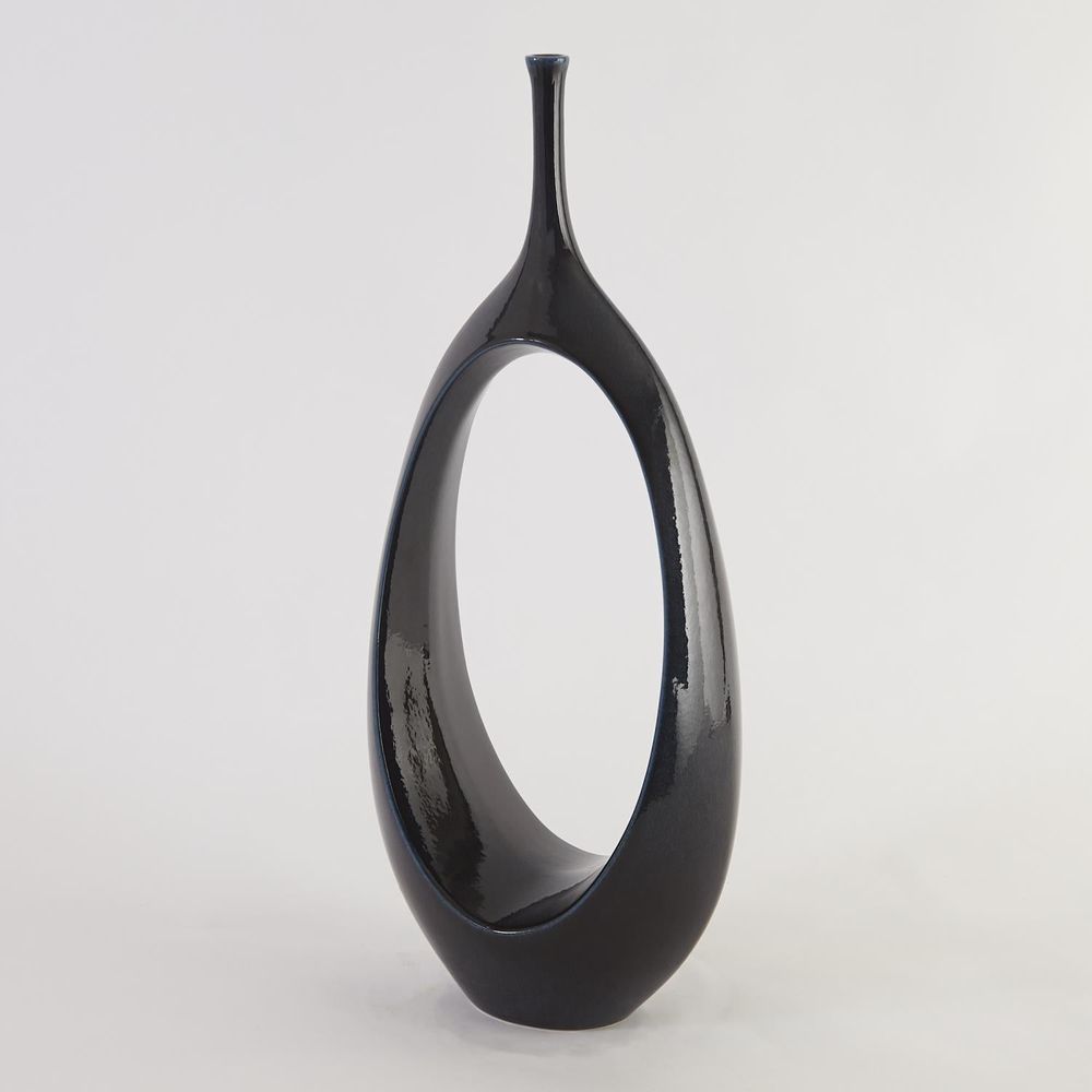 Open Oval Ring Vase-Celestial-Lg